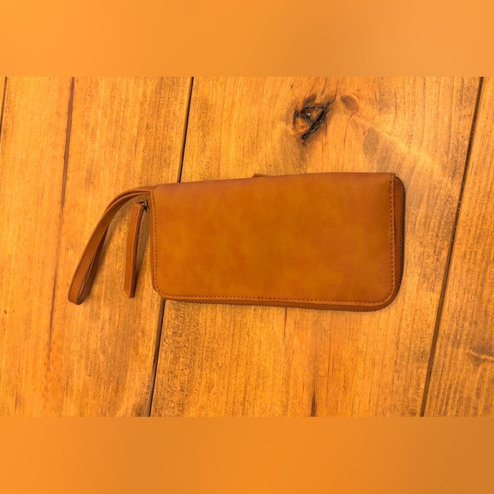 Free People Brown Leather Wristlet Wallet - Picture 2 of 5